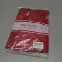 Missufe Women's V Neck Ruffle Short Sleeve Bodycon Summer Casual T Shirt Dress (Red, Large)