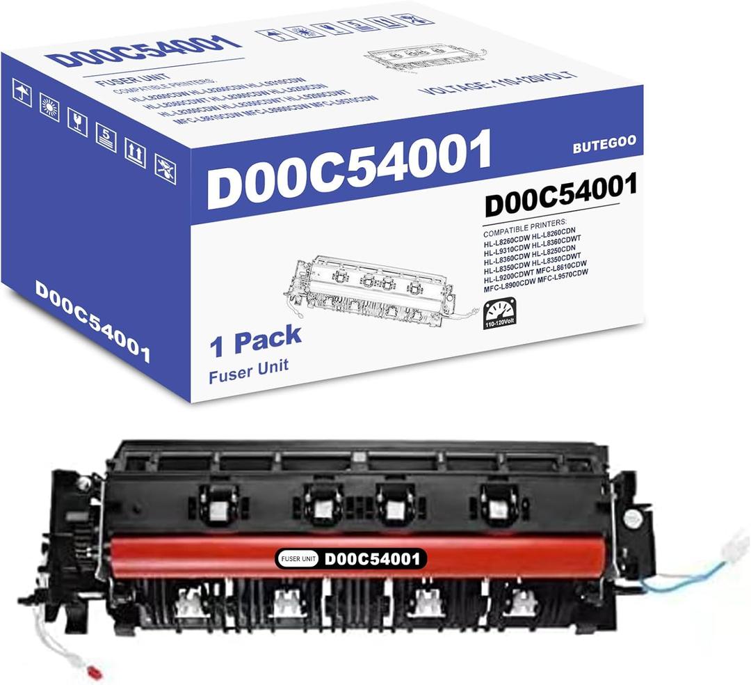 D00C54001 D01CEC001 Fuser Unit Replacement for Brother HL-L8260CDW HL-L8260CDN HL-L9310CDW HL-L8360CDWT HL-L8250CDN HL-L8350CDW HL-L9200CDWT MFC-L8610CDW MFC-L8900CDW MFC-L9570CDW Printer (1 Pack)