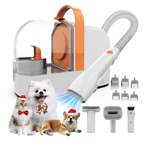 Dog Grooming Vacuum, Dog Grooming Kit with Pet Clippers, 12,000Pa Pet Hair Grooming Vacuum for Dogs, Vacuum Brush for Shedding Grooming, Low Noise Home Cleaning Tool in 1, PG10