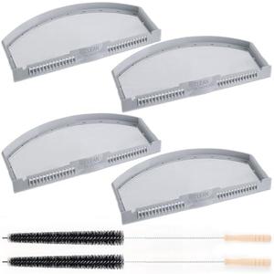 Novabright 4 Pack Dryer Lint Trap Replacement, Stainless Steel Screen Filter with 2 Pcs Cleaner Brush, Lint Catcher Compatible with GE Dryer Filter WE03X23881