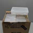 IRIS USA Pencil Case Plastic Pouch Box Storage Organizer for Beads, Pens, and Art Supplies, 10-Pack, Stackable Container with Snap Lid for Jewelry, Stickers, and Tackle Box, Clear, Medium