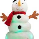 HollyHOME Animated Snowman Plush Singing and Dancing Snowman with LED Lights Christmas Plush Toy for Kids
