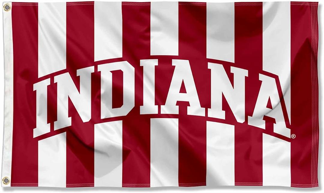 College Flags & Banners Co. Indiana Hoosiers Stripes Large Grommet Banner Flag
