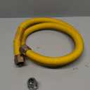 PROCURU 1" OD x 60" (5Ft) x 3/4"MIP x 3/4"FIP Universal Flexible Gas Connector, With/Without Service Valve, WP MaxFlow High Capacity Stainless Steel Tubing for Tankless Water Heater (Blue-A1 Series)