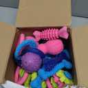 Sanwuta 30pcs Puppy Dog Toy Bulk for Aggressive Chew Rubber Pet Teething Toy for Small Dog Cute Soft Durable Interactive Gift Supplies for Outdoor Play Breed Accessories