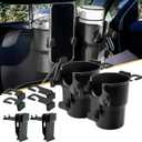 Headrest Back Seat Car Cup Holder, Versatile Road Trips Car Storage Organizer with Hanger for Bottles, Drinks, and Coins, Compatible with Cars, SUV, Trucks 2 Pack