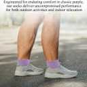 3 Pairs Diabetic Socks for Women & Men Plus Size - Non-Binding Ankle Socks with Dotted Grips, Easy Stretch Non-Slip Comfort Socks, Purple (M)