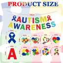 Autism Awareness Month Party Decorations Autism Awareness Puzzle Piece Glitter Banners Hanging Swirls Paper Pom Poms Honeycomb for April Love Needs No Word Themed Decor Supplies