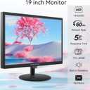19 inch Computer Monitor 1440x900 PC Monitor with HDMI VGA AV BNC USB Ports, 60Hz, 5Ms, VESA, Display Build-in Speakers for Office Home