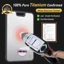 2 in 1 Pure Titanium Cutting Boards for Kitchen Non Toxic Chopping Board with Handle Large Big Small Kitchen Meat Butcher Block Not Stainless Steel Wood Bamboo Plastic Silicone Acrylic Teak Sink (Gray/Beige)