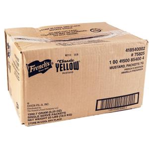 French's Classic Yellow Mustard Packets, 1500 count - One 1500 Count Individual Yellow Mustard Packets, Perfect Single-Serve Size for Delivery and Takeout Orders (1500 Count (Pack of 1)) French's Classic Yellow Mustard Packets, 1500 count - One 1500 Count Individual Yellow Mustard Packets, Perfect Single-Serve Size for Delivery and Takeout Orders (1500 Count (Pack of 1))