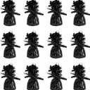 Metallic Wrapped Balloon Weight Pack of 6 (Black)
