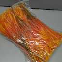 2 x Artificial Fake Plants Flowers for Outdoors Fall Decor, 12 Bundles Fall Leaves Faux Lavender Flowers for Autumn Decoration, Fake Shrubs UV Resistant Planter No Fade for Garden Porch Balcony(Orange)