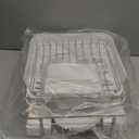 SNTD Dish Drying Rack, Expandable Dish Rack for Kitchen Counter, Stainless Steel Dish Drainer with Drainboard Set and Utensil Holder (White)