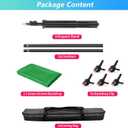 Green Screen Backdrop Kit with Stand, 5X6.5ft Portable Green Screen Backdrop with Stand kit, GreenScreen Background with Stand Carrying Bag Clamp for Streaming Video Zoom
