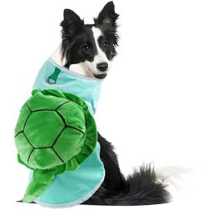NACOCO Halloween Dog Turtle Costume - Pet Christmas Cosplay Clothes Puppy Funny Winter Warm with D-Ring Soft Coat Outfit Apparel Vest for Small Medium Large Dogs (Green, XL) (X-Large (Pack of 1), Green turtle)