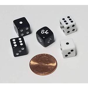 Backgammon Doubling Cube 10mm Dice Set/Replacement or Travel Set Very Small