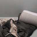 Brown Comforter Set Queen, Reversible Brown Striped Down Alternative Comforter for Queen Bed,3 Pieces (1 Comforter+2 Pillowcases), Soft Microfiber Bedding Duvet Set 90"×90"