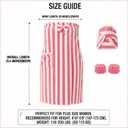 Defresit Plus Size Women's Towel Wrap (XXL-XXXXL) with Hair Towel Wristbands Lightweight Shower Wrap Spa Bathrobe Body Wrap Adjustable Quick-Dry Comfortable Bath Towel Set Machine Washable Coral Pink