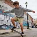 BFUSTYLE Boys Swim Trunks Kid Swim Short with Compression Liner Little Boys Bathing Suit (10-12 Years, B1 Crocodile)