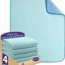 Bed Pads Washable Waterproof,Washable Underpads,Super Absorbency Reusable Bedwetting Incontinence Pads for Kids, Adults, Elderly, and Pets - Waterproof Protective Pad for Couch,Sofa,Floor,Bed (4 Pack - 18"X24")