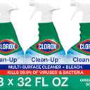 Clorox Clean-Up Multi Surface Cleaner Bleach Spray, Original, All Purpose Cleaning Spray Bottle, Mold and Mildew Cleaner, 32 Fl Oz., Pack of 3