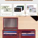 GNDR Wallet For Men Bifold Red RFID Blocking Slim Faux Leather Wallets Card Holder Front Pocket Minimalist Men Accessories With Gift Box