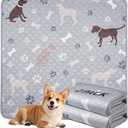 Mozin Washable Pee Pads for Dogs, 2 Pack Super Absorbent Dog Training Pads Leakproof Non-Slip Reusable Puppy Pads, Waterproof whelping Pad for Housebreak, Playpen, Crate,Potty Training, Couch- 36"x36" (36"x36"-2 Pack, Gray)