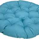 Water Resistant Papasan Cushion, Rocker Chair Pads, Hammock Seating Cushion for Hanging Egg Chair Folding Garden Sofa Patio Garden Swing Chair Peacock Blue Round 24"