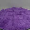 Ophanie Round Rug 4Ft Grey Circle Area Rug, Fluffy Fuzzy Bedroom Carpet, Plush Soft Shaggy Indoor Floor Gray Living Room Rugs for Kids Home Decor Aesthetic, Nursery