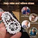 Fidget Cube for Adults, Metal Fidget with Bike Chain Gears, Stainless Steel Sensory Focus Tool for Anxiety Relief, Meditation, ADHD & Bad Habits (Silver)