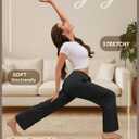 Velvelhall 4 Pack Women's Lounge Pants Comfy Wide Leg Yoga Pant Drawstring Loose Baggy Sweatpants Open Bottom with Pockets(Black, Brown, Khaki, Cream,Small)