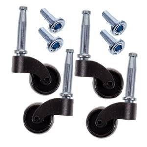 4Pcs Desk Chair Replacement Wheels Metal Casters for Office Furniture Easy Install and Compatible with All Floor Types for Cabinets and Appliances