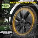 Wheel Covers 19 Inch for Tesla Model Y 2024 2023 2022 2021,Hubcaps Rim Protector Replacement ABS Material Tesla Model Y Accessories (4-Piece Set)