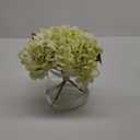 Real Touch Artificial Flowers Hydrangea in Vase for Home Decoration,Artificial Hydrangeas Centerpieces for Tables, Lifelike Fake Hydrangea in Vase for Bathroom, Office and Water Bar (Light Green)