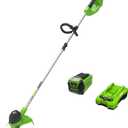 Greenworks 40V 12" Cordless String Trimmer, 0.065" Dual Line with Auto Feed, Variable Speed, Lightweight Weed Eater (12" (Battery Included))