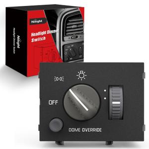 Nilight Headlight Dimmer Switch Compatible with 1995 1996 1997 1998 1999 Chevy Silverado 1500 Tahoe Astro GMC Yukon 2000 Cadillac Escalade Yellowish LED Light