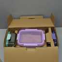 Ello Color Lock 3.4 Cup 10PC, 5 Pack Glass Meal Prep Sets Leak-Proof Glass Food Storage Containers with Airtight BPA-Free Plastic Lids, Dishwasher, Microwave, and Freezer Safe, Purple Rain