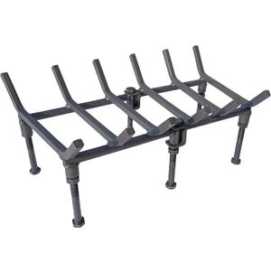 TAFIEDA Fireplace Log Holder. 18 Inches Heavy Duty Solid Steel Fireplace Grate. Upgrade Adjustable Fireplace Grate 6 Solid Steel Feet with 6 Bar Fireplace Wood Holder. Best Fireplace Accessories.