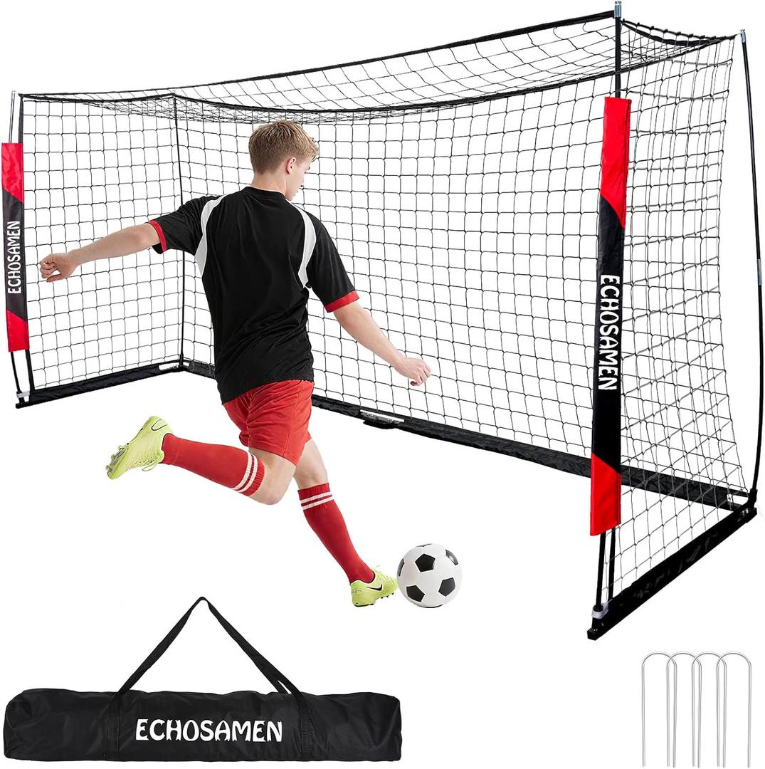 12X6FT Soccer Goal, Portable Soccer Goals for Backyard, Easy to Carry, Easy to Install, Comes with 1 Carry Bag, 4 Ground Nails, Youth and Adult Training Equipment.
