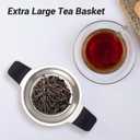 Tifanso Stainless Steel Tea Infuser Steeper Strainer for Loose Leaf Tea, Fine Mesh Reusable Diffusers Ball Bag Filter Holder with Heat Proof Handles for Teapots, Mugs, Cups