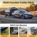VNN Class 3 Trailer Hitch Compatible with Tesla Model Y 2020-2024, 2 inch Rear Tow Hitch Receiver, Black Powder Coated Alloy Carbon Steel, Towing Weight of 6500 Lbs.