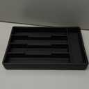 Kitsure Silverware Organizer for Drawers - Expandable Cutlery and Utensil Drawer Organizer with Easy Maintenance, Premium PP Kitchen Organizers and Storage for Flatware, Black, 13.2" x 12.2" x 1.6" (Medium)