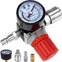 Air Compressor Pressure Regulator 1/4 "Pneumatic Expansion Valve, Pressure Control Valve With 180psi 12bar Connection (Three-way valve)