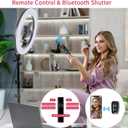 Upgraded 18 inch LED Ring Light with Tripod Stand, Selfie Ring Light with Touch Panel for Makeup Studio Portrait YouTube Vlog Video Shooting with Carrying Bag and Remote Controller, CRI>90