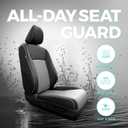 Customized for Honda Pilot Seat Covers Full Set, Custom Fit Pilot LX 2016 2017 2018 2019 2020 2021 2022 -Three Rows 8 Seats, Waterproof Faux Leather Full Coverage (BlackGrey)