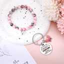 6 Pcs New Year Best Aunt Ever Gifts, Valentine'S Day Birthday Gifts for Aunts from Niece Nephew, Aunts Birthday Gift Aunt Birthday Auntie Gift Ideas Cup Makeup Bag Bracelet Keychain for Women