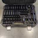 BOEN 3/8" Drive Impact Socket Set, 59-Piece Standard SAE (5/16 to 3/4 inch) and Metric (6-22mm), Include 9-Piece E-Torx Socket Set (E5-E16) 丨Ratchet Handle, Extension Bar, Universal Joint, Adapter