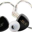 Linsoul SIMGOT EM6L 1DD + 4BA Hybrid Driver in-Ear Monitor, Gaming Earbud, HiFi IEM Earphone with 3D-Printed Resin Housing, Detachable OFC Silver-Plated Cable for Musician Audiophile