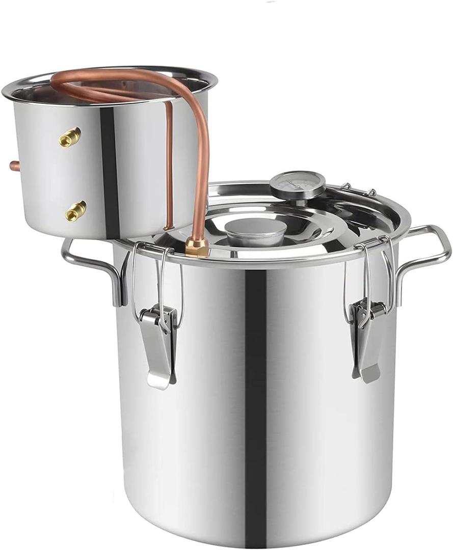 8 l/2 gal,Essential Oil Distiller Kit for Steam Distillation Making and Extracting - Home Equipment DIY from Herbs